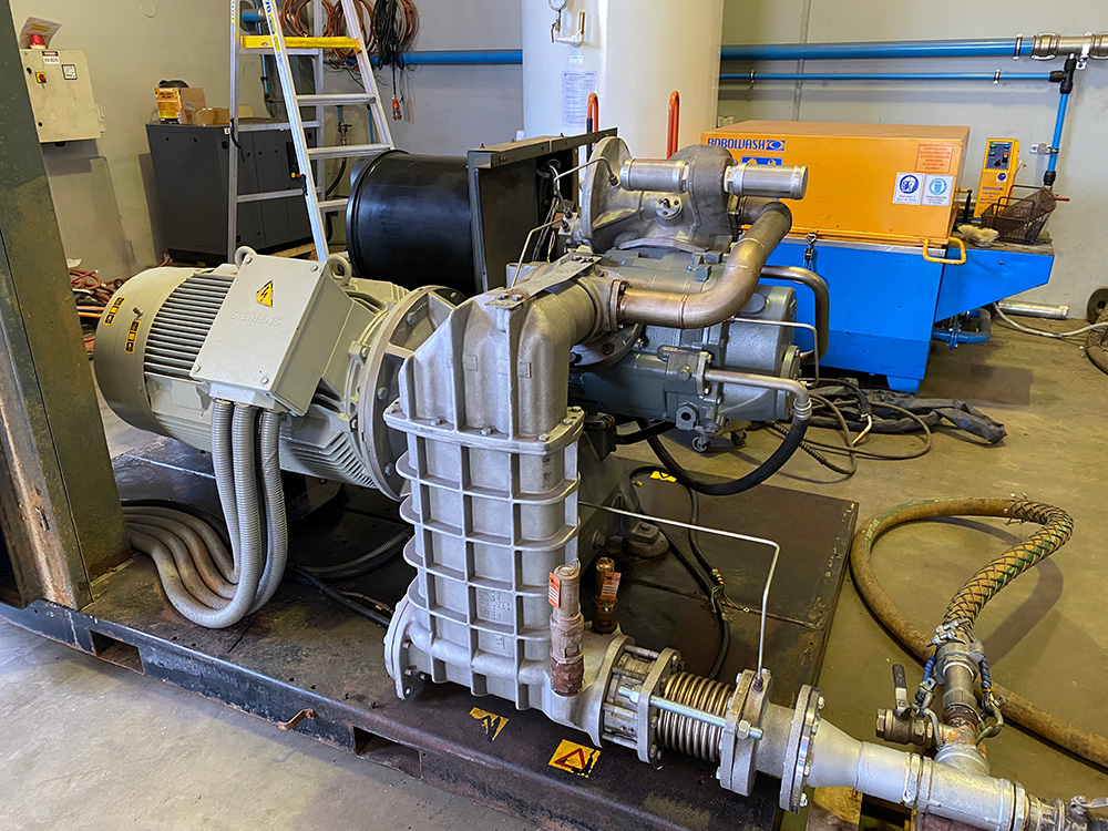 Atlas Copco Compressor Maintenance being performed.